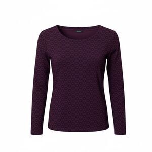 Talbots 100% Cotton Flocked Scoop Neck Top